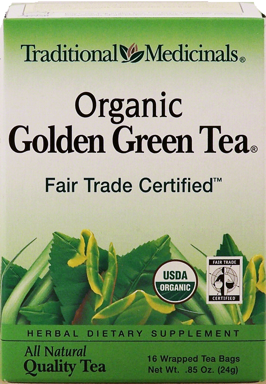 Traditional Medicinals Organic Golden Green Tea, herbal dietary supplement, fair trade certificed, 16-bags Full-Size Picture